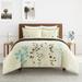 Chic Home Kaylana 3-Piece Embroidered Duvet Cover Set King Beige