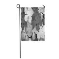 KDAGR Hawaiian Watercolor Black and White Floral Tropical Hibiscus and Oleander Garden Flag Decorative Flag House Banner 12x18 inch