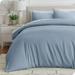 Bare Home Washed Duvet Cover Set - Ultra-Soft - Premium 1800 Collection - 3 Piece - King Dusty Blue