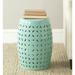 Safavieh Lattice Petal Indoor/Outdoor Garden Patio Stool Light Blue