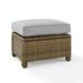 Crosley Furniture Bradenton 25 Fabric Outdoor Ottoman in Gray/Brown