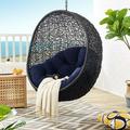 Modway Encase Swing Outdoor Patio Lounge Chair without Stand - Black/Navy