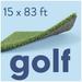 AllGreen Golf 15 x 83 Ft Artificial Grass for Golf Putts Indoor/Outdoor Area Rug