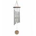 FC Design 35 Long Traditional Silver Wood Round Top Wind Chime Garden Patio Decoration