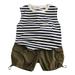 Shiningupup Toddler Baby Boys Clothes Summer Outfit Sleeveless Striped Vest Top Cargo Pants Two Piece Set for 0 To 5 Years Baby Boy 2T Toddler Boy Clothes 3T 4T Jumper