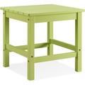 Efurden Oversized Outdoor Side Table 19.68 Poly Lumber Adirondack Side Table for Poolside Garden and Front Porch (Green)