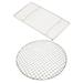 Guichaokj Stainless Steel BBQ Mesh Baking String Grill Basket Roasting Rack Non Stick Barbecue 2 Pcs