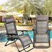 xrboomlife 2 Pieces Zero Gravity Chairs Patio Set with Pillow Patio and Cup Holder Patio