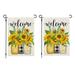 Sunflower Garden Flag 12X18 Inch Double-Sided Welcome Flag Seasonal Flower Garden Decoration Flag Linen Double-Sided Garden Flag (Excluding Flagpole)