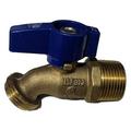 2 Pieces XFITTING 3/4 Male NPT x 3/4 Garden Hose Threaded Hose Bibb No Kink Blue Handle 3/4 MNPT 3/4 ght