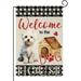 HGUAN Pomeranian Garden Flag Welcome to Dog House Cute Plaid Vertical Double Sided Outdoor Decor Yard Lawn Home Decoration 12x18 Inch - For Outdoor Farmhouse Yard Home Decor(8528)