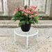 Black Metal Potted Plant Stands for Indoor and Outdoor Plants 9.1 inches Flower Pot Planter Holder Metal Rustproof Iron Garden Container Round Supports Rack for Planter Pumpkin Stand Outdoor