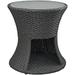 YFbiubiulife Sojourn Wicker Rattan Outdoor Patio Side End Table in Chocolate