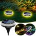 IMossad Solar Ground Lights Waterproof Solar Outdoor Lights 6 LED Underground Light Solar Outdoor Lights Landscape Solar Garden Lights In-Ground Lights for Pathway Yard Lawn Driveway Multi-colored