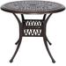 PULUOMIS 35-inch Outdoor Aluminum Dining Table Bronze Finish Garden Table with 2-inch Umbrella Hole