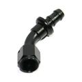 BLACK AN6 6AN AN-6 45 Degree Push On/ Push Lock Hose End Fitting Adapter BLACK AN6 6AN AN-6 45 Degree Push On/ Push Lock Hose End Fitting Adapter