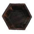 Wooden Planters Hexagon Wooden Flower Pots Rustic Planter Box with Drainage Holes for Decoration 17x13cm