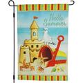 Summer Garden Flag Yard Flags Welcome Garden Flags Double Sided Summer Flags for Outside Hello Summer Farmhouse Garden Flag Outside Decorations for Yard Garden Outdoor (SUMMER-04)