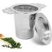 Premium Stainless Steel Tea Infuser Strainer for Loose Tea - Large Basket & Fine Mesh Design for Optimal Flavor Infusion - Tea Steeper Diffuser with Sturdy Lid