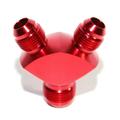 RED Male Flare Y-Block Fitting Adapter AN10 10-AN Male to 2X AN8 8-AN Male RED Male Flare Y-Block Fitting Adapter AN10 10-AN Male to 2X AN8 8-AN Male