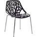 Contemporary Nest Style Dining Side Chair in Black - Indoor/Outdoor Use