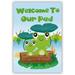 HGUAN Frog Theme Garden Flag Spring Summer Welcome Lawn Sign Yard Sign Retro Porch Home Decor -12 x 18 Inch Double Side