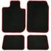 GGBAILEY Chevrolet Silverado 3500 HD (Extended Cab) Black with Red Edging Carpet Car Mats / Floor Mats Custom Fit for 2015 2016 2017 2018 2019 - Driver Passenger & Rear Mats