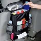 Ludlz Standard Car Seat Back Organizer Multi-Pocket Travel Storage Bag(Heat-Preservation) Black Car Seat Back Heat-Preservation Organizer Multi-pocket Travel Storage Bag