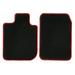 GGBAILEY Ram Pickup 1500 (4 Door Quad Cab) Black with Red Edging Carpet Car Mats / Floor Mats Custom Fit for 2011 2012 2013 2014 2015 2016 2017 2018 - Driver & Passenger Mats