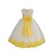Ekidsbridal Ivory Tulle Rose Petals Junior Flower Girl Dress Pageant Mini Bridal Gown Christening Formal Evening Wedding 302T 6