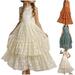 Elainilye Fashion Girls Formal Dresses Long Dress Sleeveless Gauze Dress Princess Dress Party Dress Sizes 2-12Y Orange