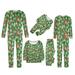 Herrnalise Novelty Family Christmas Pajamas Matching Sets Xmas Long Sleeve Shirts and Plaid Pants Santa Christmas Tree Jammies Sleepwear Parent-Child Outfit Wear Baby Green