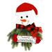 Clearance! Ongmies Wreath Christmas Wreath Outdoor Decoration Prelit Christmas Wreath with Lights Winter Snowflake for Door Hanging Christmas Decorations Red