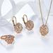 Rose Is A Rose Set - 18kt Gold Plated Jewelry - Rose Crystals