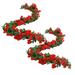 1 Piece 5.9 Foot FALSE Rose Vine Artificial Flower Hanging Ring Home Hotel Office Wedding Party Garden Arts And Crafts Decoration Red