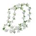 Jhomerit Fake Plants Artificial Plant Rattan Bridal Wedding Bouquet Home Decoration Wall Decor for Wall Window Farmhouse Party Holiday Home Decor (White)