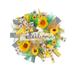 KIHOUT Summer Hot Sale Discount Flower Bee Door Wreath Bee Festival Artificial Wreath Decor Spring Wreaths For Front Door Outside Home Indoor Outdoor Decor