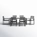 Birch Lane™ Townsend Rectangular 6 - Person Outoor Outdoor Dining Set Plastic in Gray/Black | 41 W x 72 D in | Wayfair