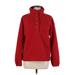 Ann Taylor LOFT Fleece Jacket: Red Jackets & Outerwear - Women's Size Medium