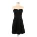 White House Black Market Casual Dress - Party Open Neckline Sleeveless: Black Print Dresses - Women's Size 6