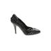 Max Studio Heels: Pumps Stiletto Cocktail Black Solid Shoes - Women's Size 7 - Round Toe