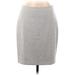 J.Crew Casual Skirt: Gray Solid Bottoms - Women's Size 6 Petite