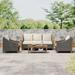 Red Barrel Studio® Laren 4 - Person Outdoor Seating Group w/ Cushions Wood/Natural Hardwoods in Gray | 35.8 H x 77.9 W x 35.8 D in | Wayfair