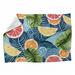 East Urban Home Tropical fruits Fleece Throw Blanket - Vibrant Warm Soft Blankets - Throws for Sofa, Bed, & Chairs Fleece/Microfiber/Fleece | Wayfair