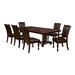 Canora Grey Stavon 6 - Person Butterfly Leaf Dining Set Wood/Upholstered in Brown | Wayfair 036DE21DE2DF4B81850B92FE6F68C958