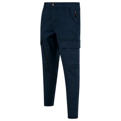 Trousers Almagro Stretch Cotton Blend Multi-Pocket Cargo Trousers in Sky Captain Navy / XXL - Tokyo Laundry