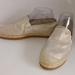 Michael Kors Shoes | Michael Kors Gold Canvas Espadrilles Sz 8us/38eu Jute Trim Gold-Tone Logo Tag | Color: Gold | Size: 8