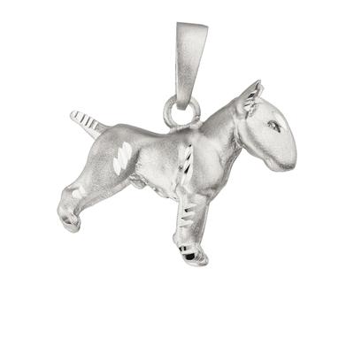 Ketten-Anhänger JOBO "Anhänger Bullterrier Hund", silber (silber 925), Schmuckanhänger, Damen, Silber 925 (Sterlingsilber), 925 Silber Image