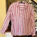 J. Crew Tops | J. Crew Pink/Red/White Striped Button Down Shirt * Ladies Xxl | Color: Pink/Red | Size: 14