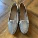 J. Crew Shoes | J. Crew Laser Cut Out Silver Slip On Flats Size 6 | Color: Silver | Size: 6